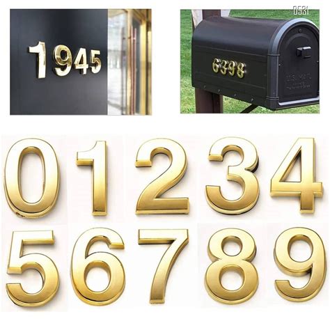 glue metal house numbers to mailbox|metal house number sign.